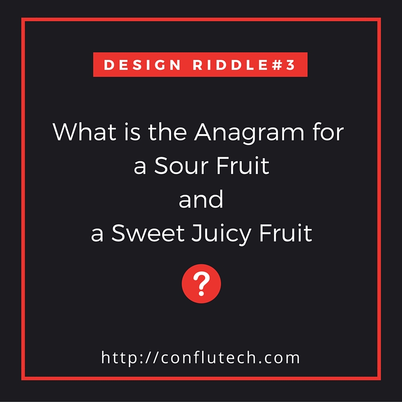 What is the Anagram for a Sour Fruit and a Sweet Juicy Fruit