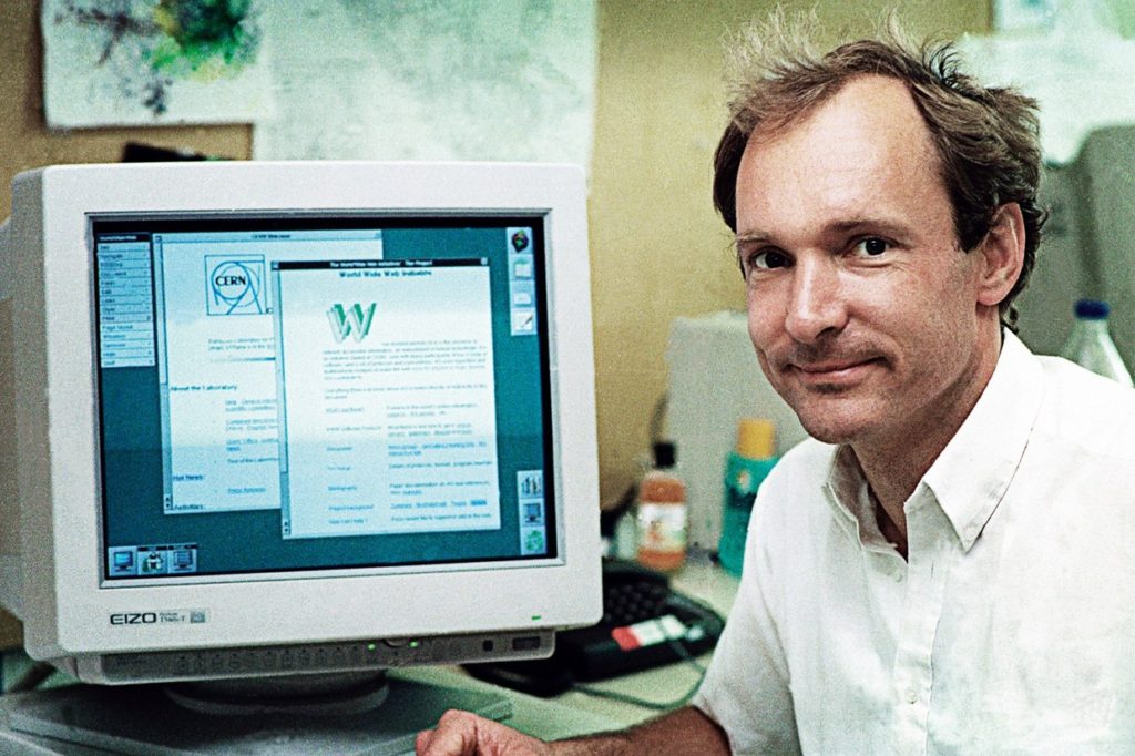 tim berners lee while working on www